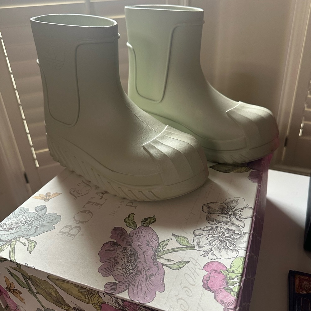 Adidas Light Green Rubber Boots